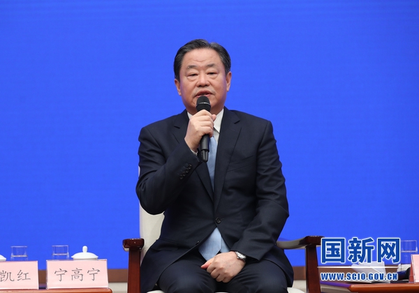  中國中化集團有限公司董事長兼中國化工集團有限公司董事長寧高寧。來源：國新辦